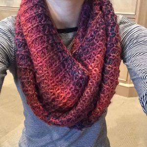 Multicolored infinity scarf